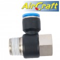 PU HOSE FITTING TEE 12MM X 1/2'F X 1/2'M